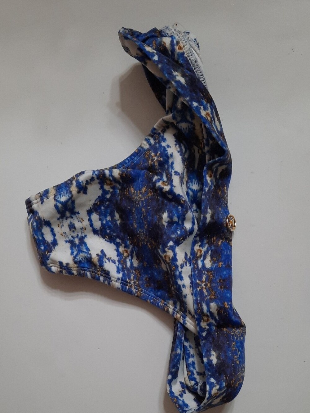 Blue Marble Print Halter Bikini Set - Picture 9 of 10